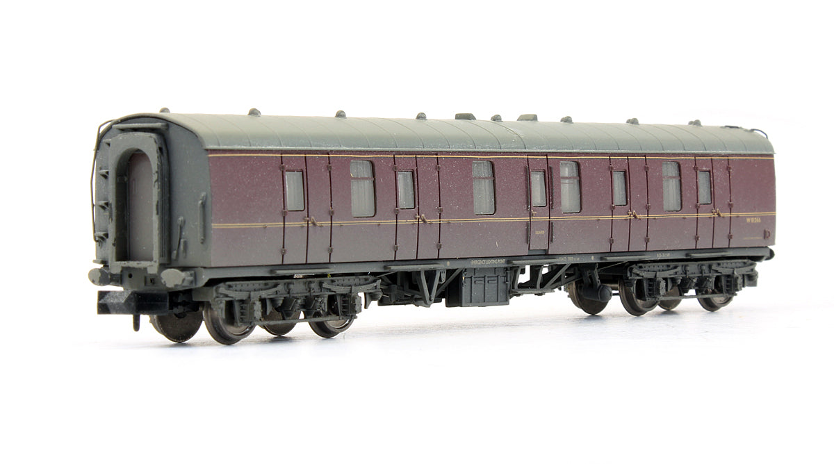 Pre-Owned BR Maroon Mk1 Full Brake Coach 'W81266' - Weathered