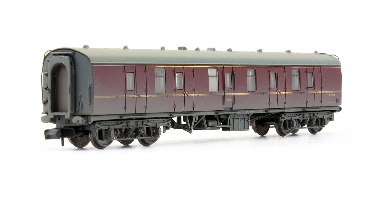 Pre-Owned BR Maroon Mk1 Full Brake Coach 'W81266' - Weathered