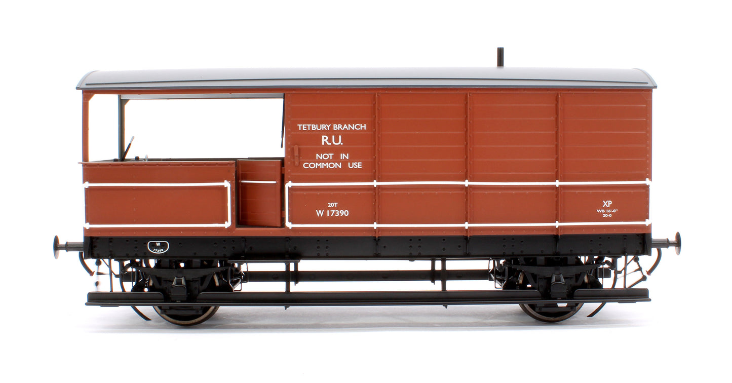 Great Western Toad Brake Van Diagram AA21 Bauxite W17390