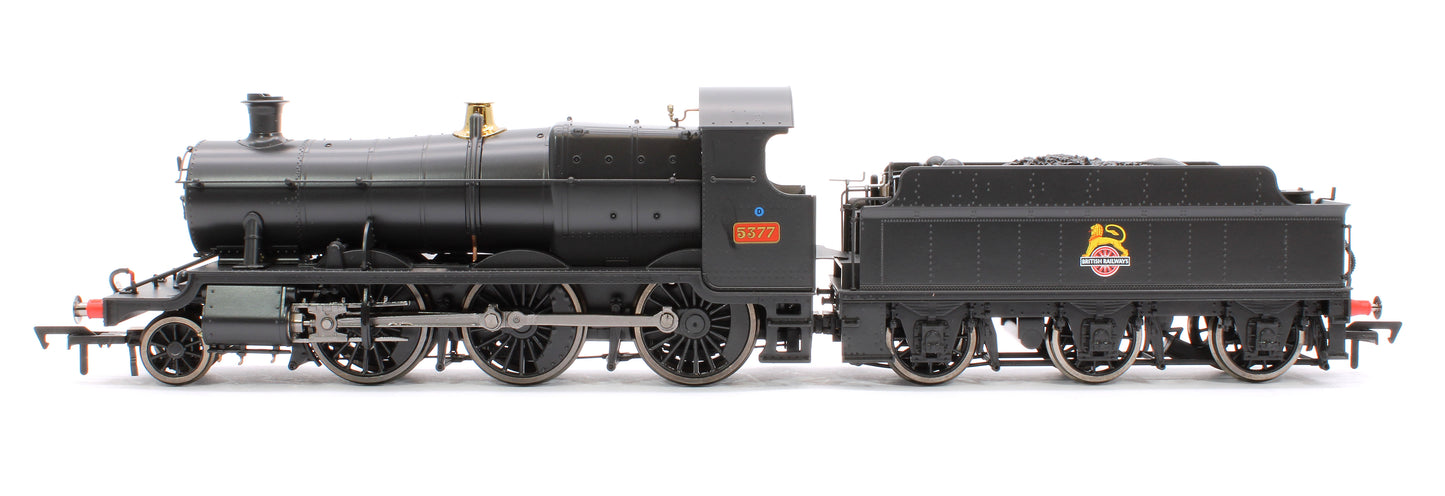 GWR 43xx 2-6-0 Mogul 5377 BR Black Early Crest Steam Locomotive