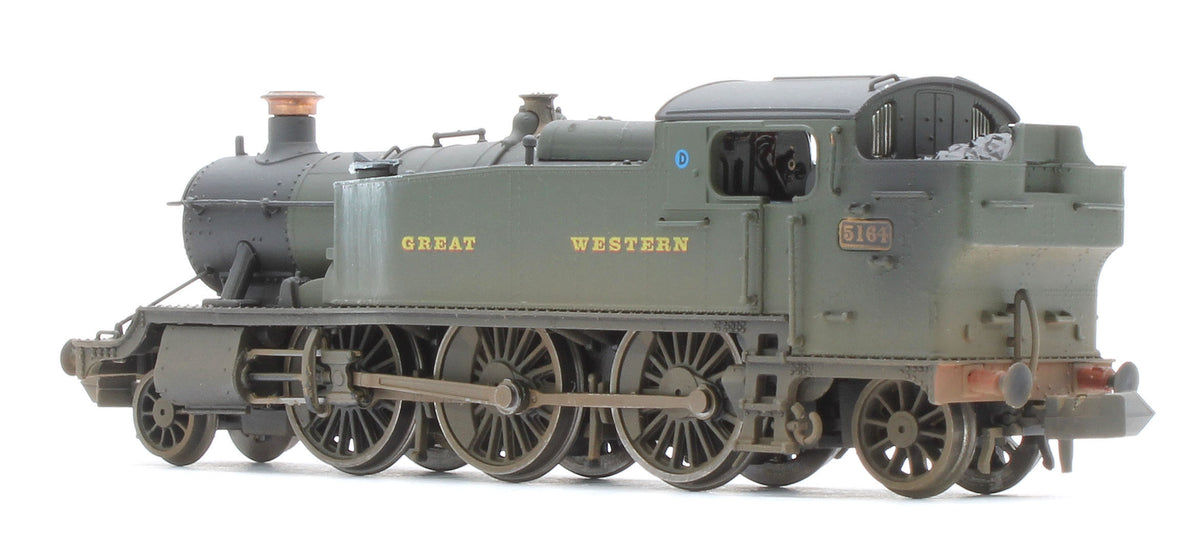 S2103-01W Bespoke Weathered Class 5101 Large Prairie Great Western GWR Green 2-6-2 Tank Locomotive No.5164