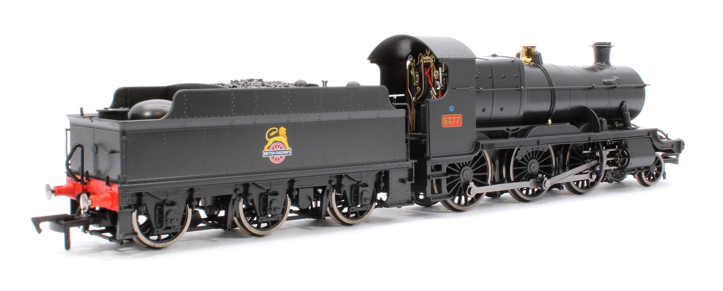 GWR 43xx 2-6-0 Mogul 5377 BR Black Early Crest Steam Locomotive - DCC Sound