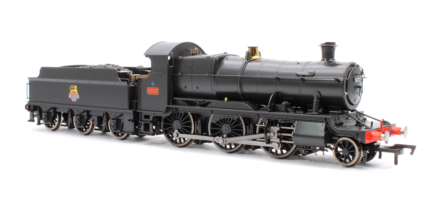 GWR 43xx 2-6-0 Mogul 5377 BR Black Early Crest Steam Locomotive