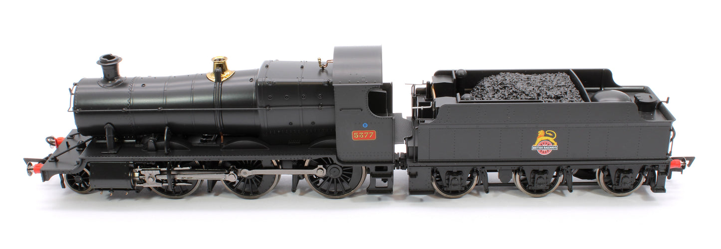 GWR 43xx 2-6-0 Mogul 5377 BR Black Early Crest Steam Locomotive