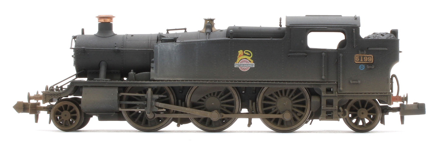 S2103-04W Bespoke Weathered Class 5101 Large Prairie British Railways BR Black (Early Crest) 2-6-2 Tank Locomotive No.5199