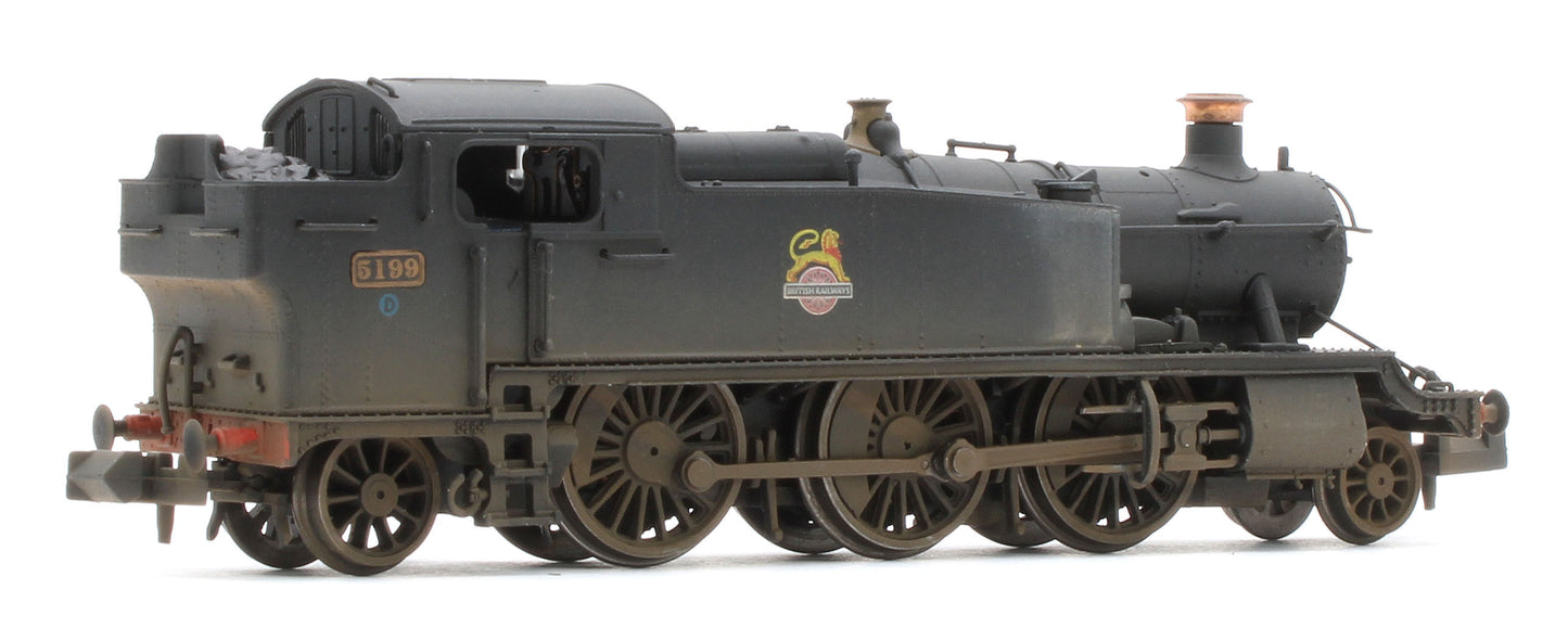 S2103-04W Bespoke Weathered Class 5101 Large Prairie British Railways BR Black (Early Crest) 2-6-2 Tank Locomotive No.5199