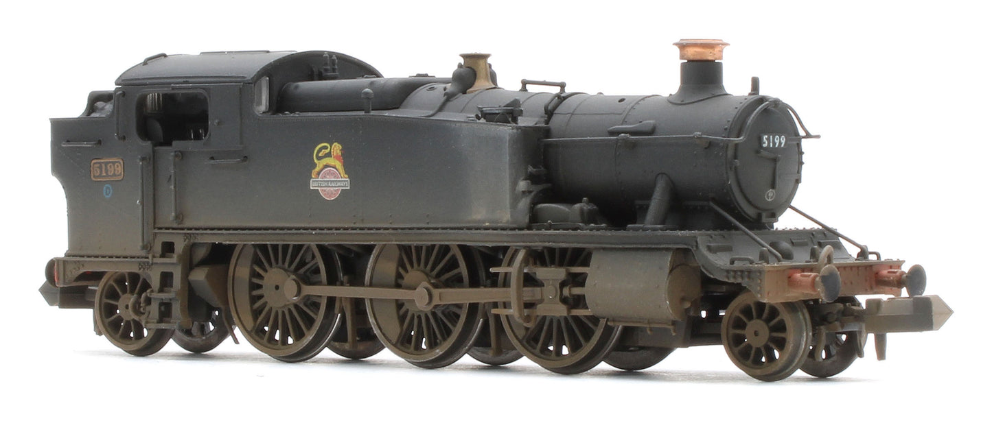 S2103-04W Bespoke Weathered Class 5101 Large Prairie British Railways BR Black (Early Crest) 2-6-2 Tank Locomotive No.5199