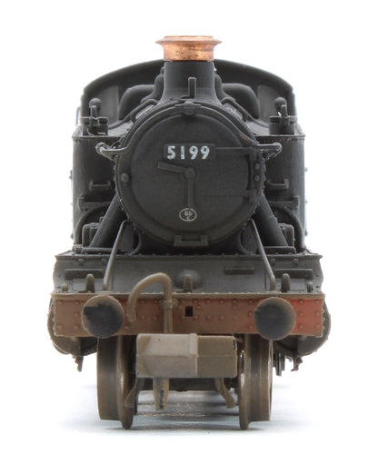 S2103-04W Bespoke Weathered Class 5101 Large Prairie British Railways BR Black (Early Crest) 2-6-2 Tank Locomotive No.5199