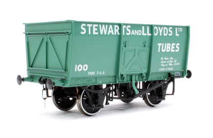 14T Slope Sided Mineral Wagon Green 100 Stewart & Lloyd