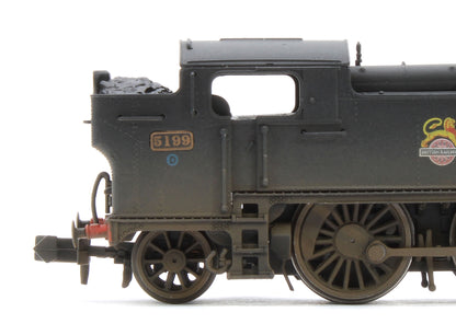 S2103-04W Bespoke Weathered Class 5101 Large Prairie British Railways BR Black (Early Crest) 2-6-2 Tank Locomotive No.5199