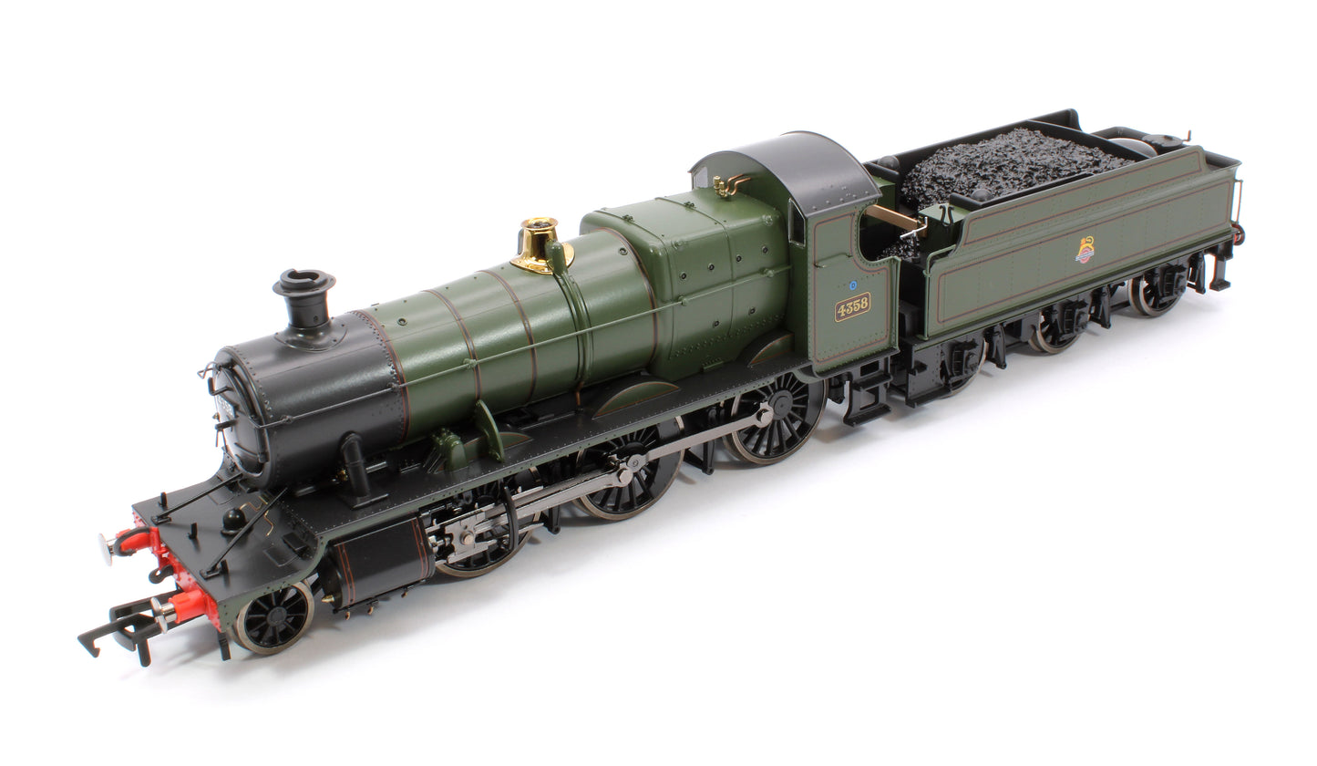 GWR 43xx 2-6-0 Mogul 4358 BR Lined Green Early Crest Steam Locomotive - DCC Fitted