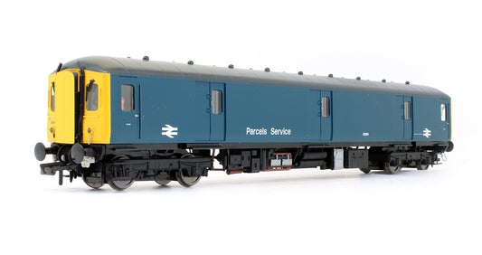 Pre-Owned Class 128 DPU 55991 in BR blue with yellow ends 'Parcels Service'