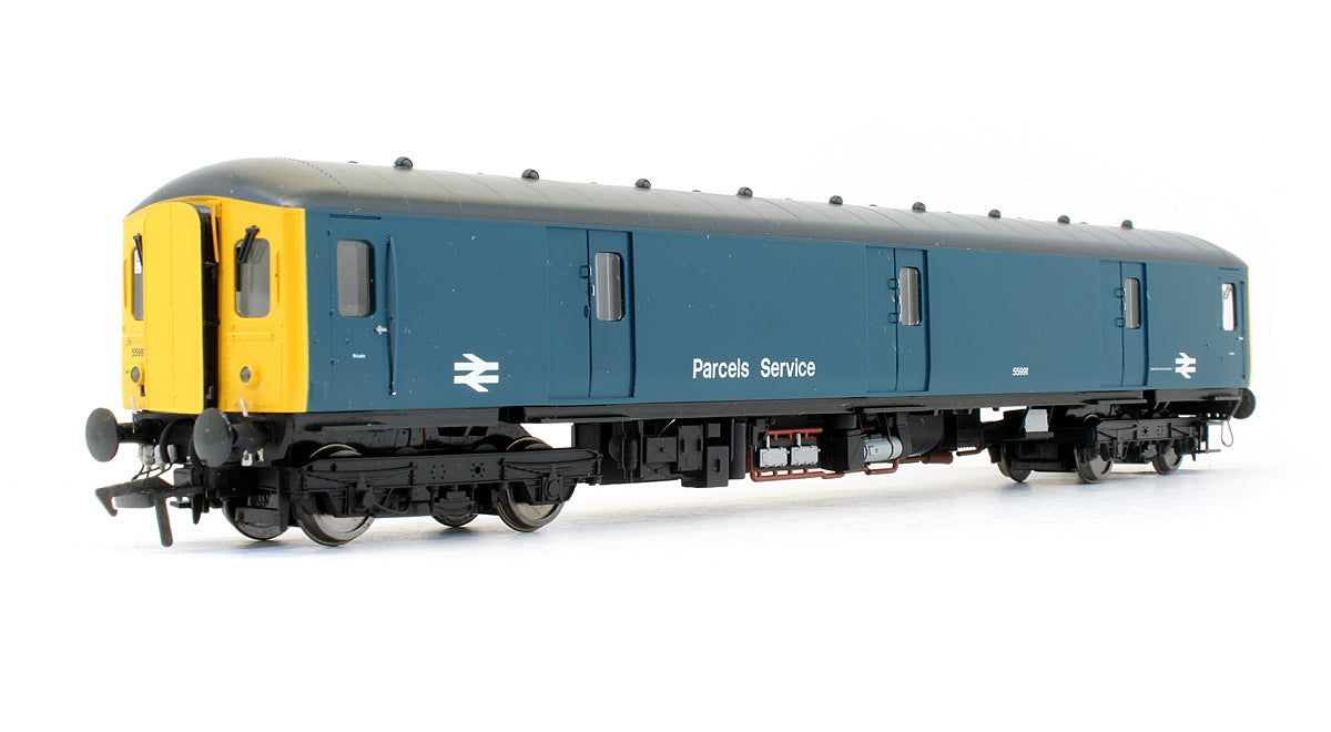 8920 Pre-Owned Class 128 DPU 55991 in BR blue with yellow ends 'Parcels Service'