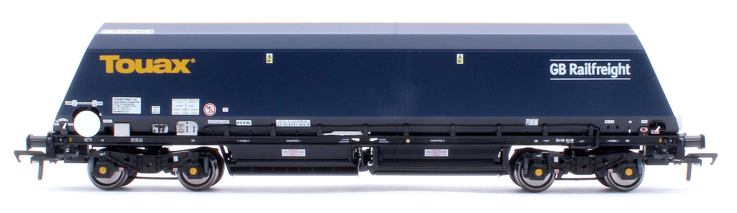 Pre-Owned ACC3144 Cutdown HYA Twin Pack -  Blue/Black with Touax/GB Railfreight branding with Tail Lights  (Pack 1)