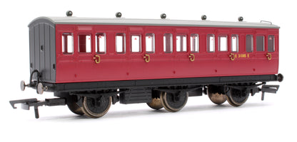 Pre-Owned 6 Wheel Coach 3rd Class BR Crimson E31085E