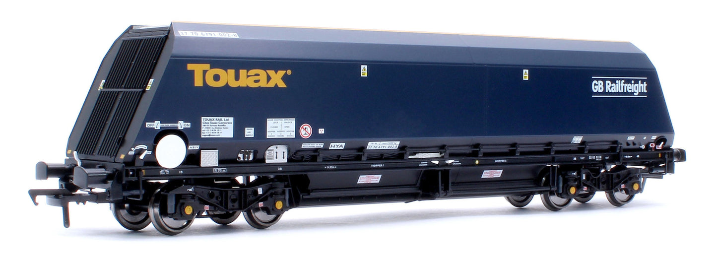 Pre-Owned ACC3144 Cutdown HYA Twin Pack -  Blue/Black with Touax/GB Railfreight branding with Tail Lights  (Pack 1)