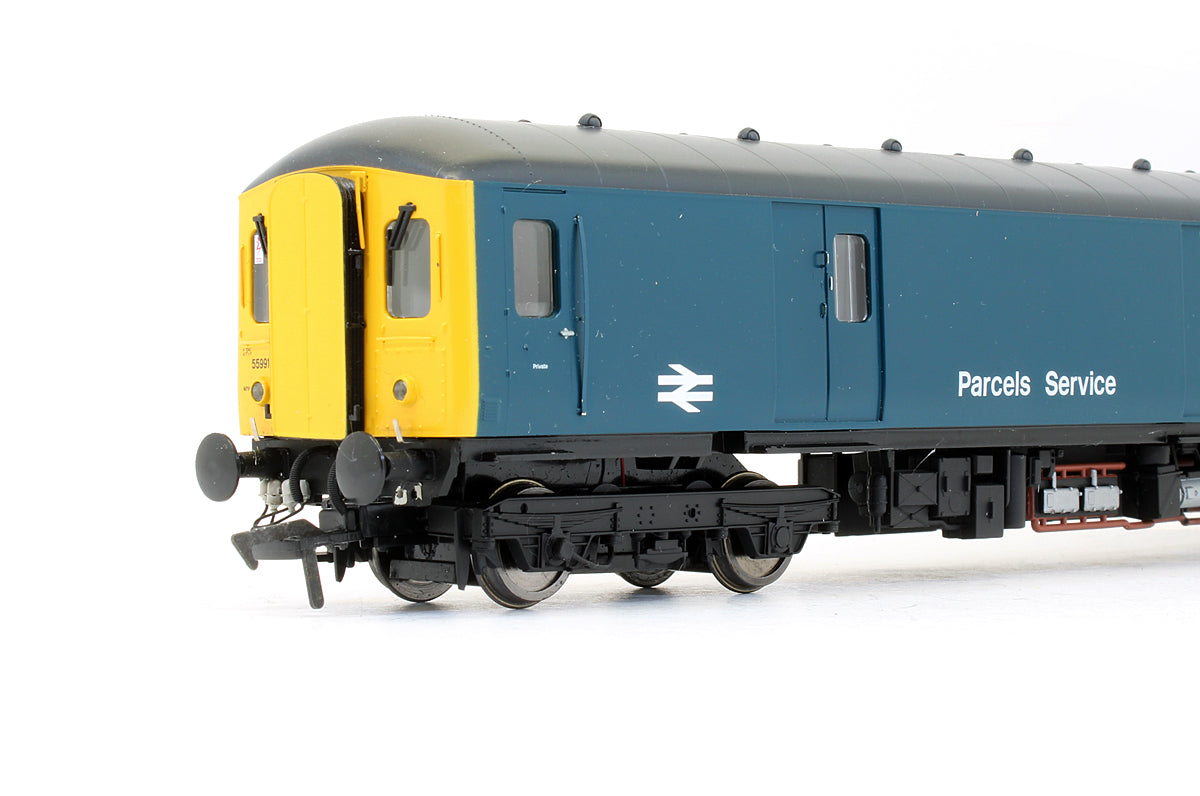 8920 Pre-Owned Class 128 DPU 55991 in BR blue with yellow ends 'Parcels Service'