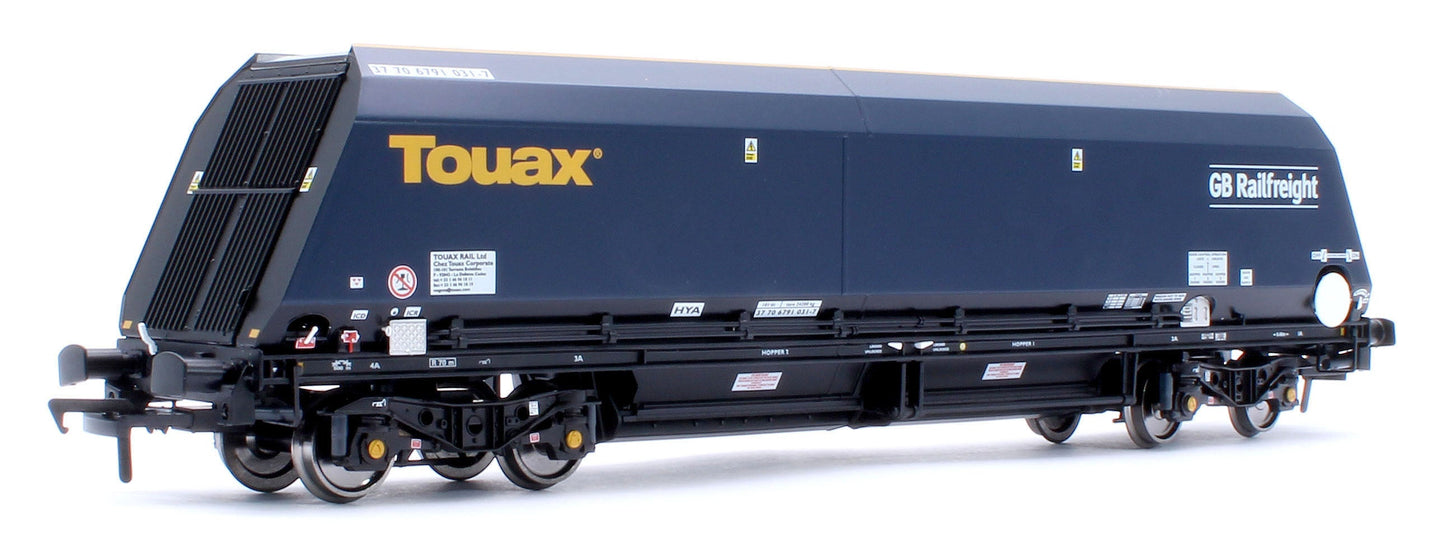 Pre-Owned ACC3144 Cutdown HYA Twin Pack -  Blue/Black with Touax/GB Railfreight branding with Tail Lights  (Pack 1)