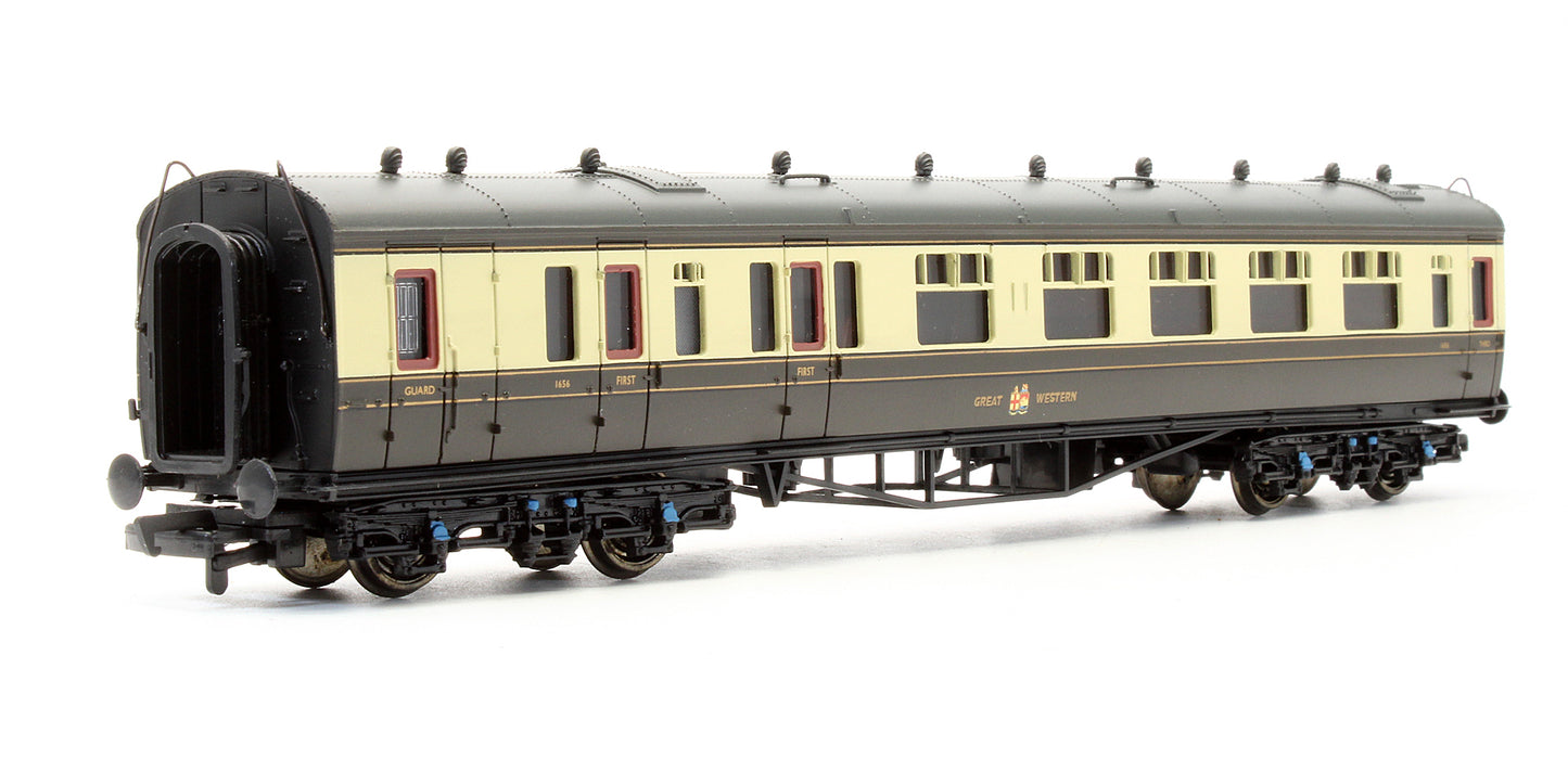 Pre-Owned 34-075B Collett 60' 1st / 3rd Brake GWR Chocolate & Cream Hawksworth Coach '1656'