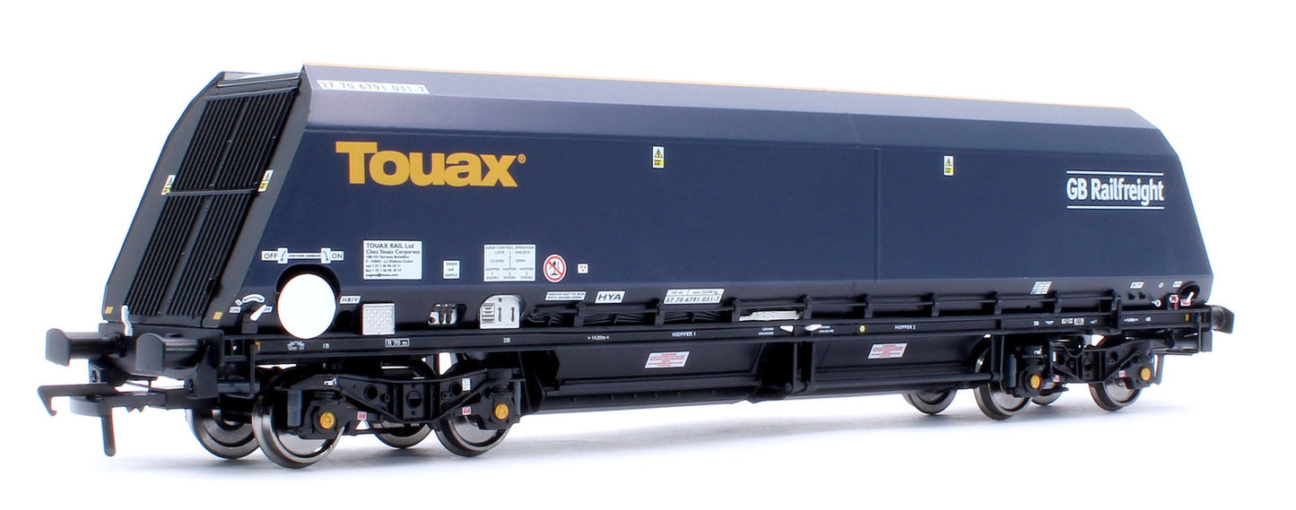 Pre-Owned ACC3144 Cutdown HYA Twin Pack -  Blue/Black with Touax/GB Railfreight branding with Tail Lights  (Pack 1)
