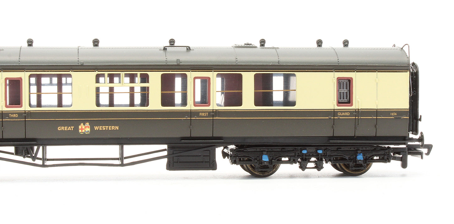 Pre-Owned 34-075B Collett 60' 1st / 3rd Brake GWR Chocolate & Cream Hawksworth Coach '1656'