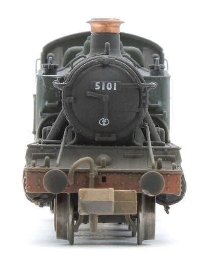 S2103-07W Bespoke Weathered Class 5101 Large Prairie British Railways BR Lined Green (Late Crest) 2-6-2 Tank Locomotive No.5101