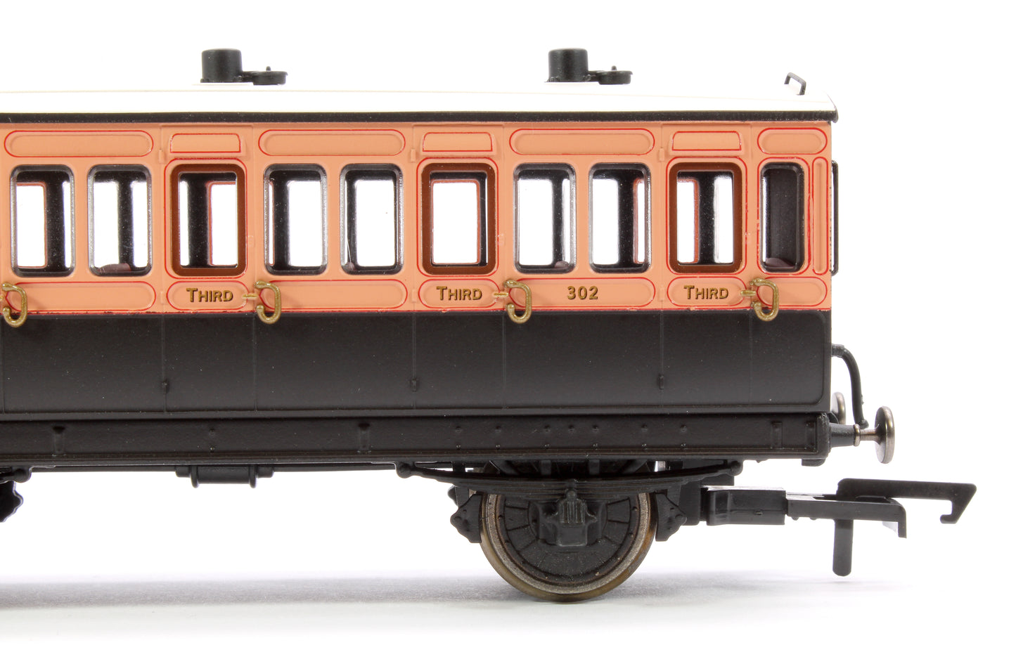 4 Wheel Coach 3rd Class LSWR Brown No.302