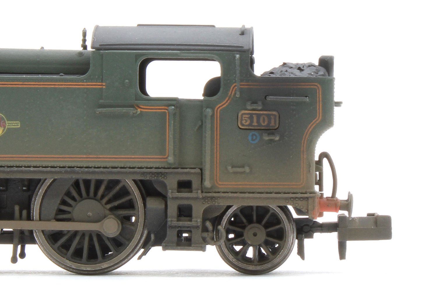 S2103-07W Bespoke Weathered Class 5101 Large Prairie British Railways BR Lined Green (Late Crest) 2-6-2 Tank Locomotive No.5101