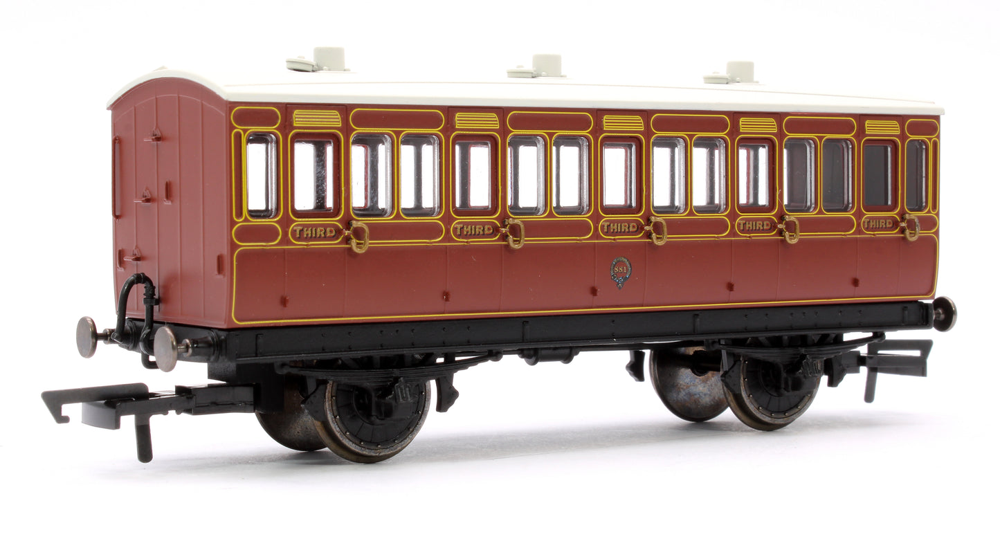 4 Wheel Coach 3rd Class LB&SCR Mahogany 881