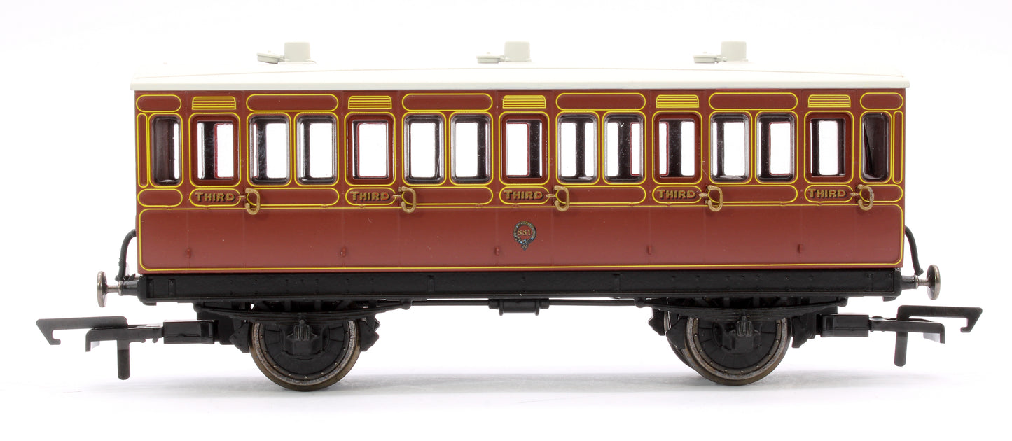 4 Wheel Coach 3rd Class LB&SCR Mahogany 881