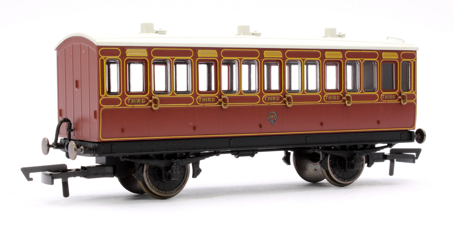 4 Wheel Coach 3rd Class LB&SCR Mahogany 881