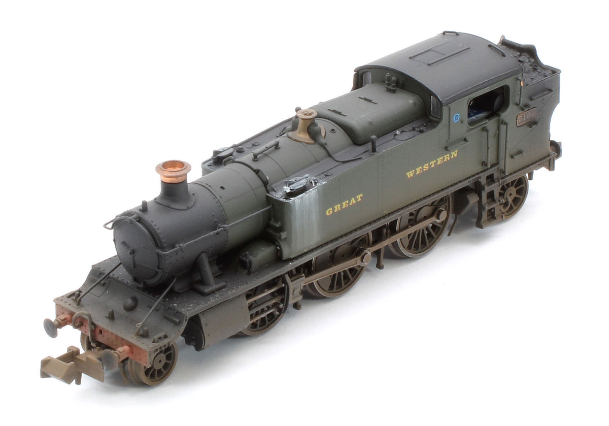 S2103-01W Bespoke Weathered Class 5101 Large Prairie Great Western GWR Green 2-6-2 Tank Locomotive No.5164
