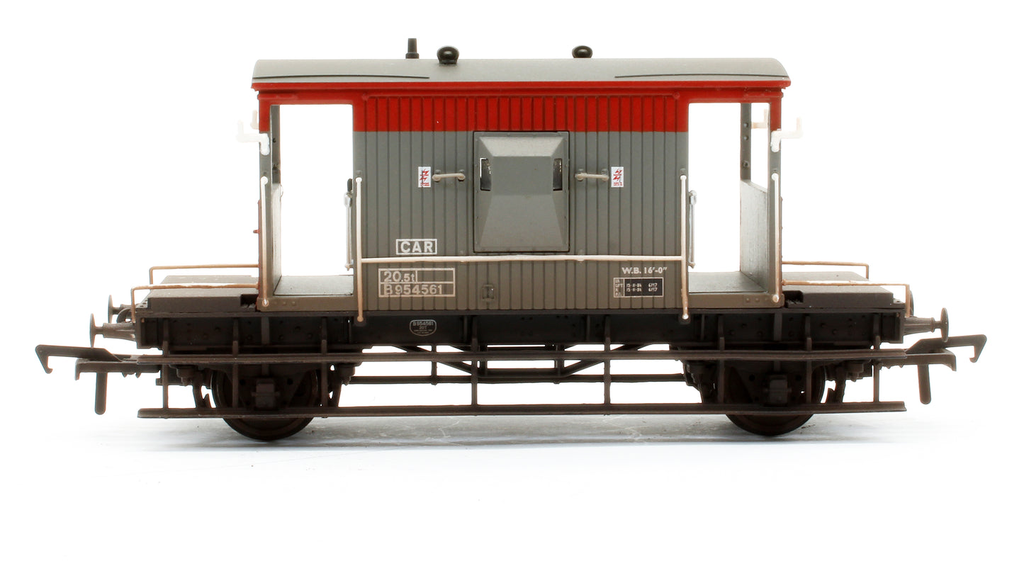 Pre-Owned 37-535B 20T Brake Van Railfreight Red & Grey 'B954561' - Custom Weathered