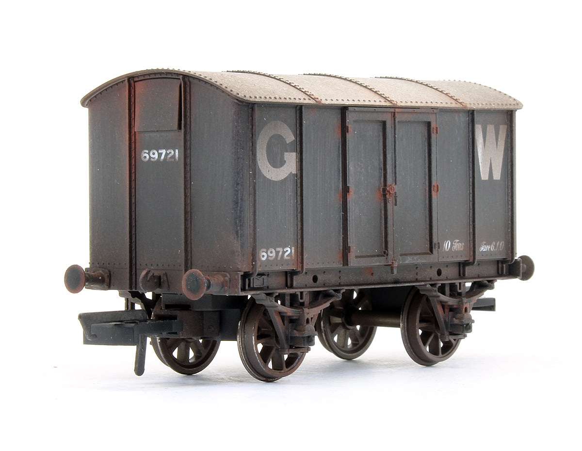 Pre-Owned GWR ‘Iron Mink’ Van No. 69721, GWR grey (25in lettering) - Custom Weathered