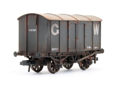 Pre-Owned GWR ‘Iron Mink’ Van No. 69721, GWR grey (25in lettering) - Custom Weathered