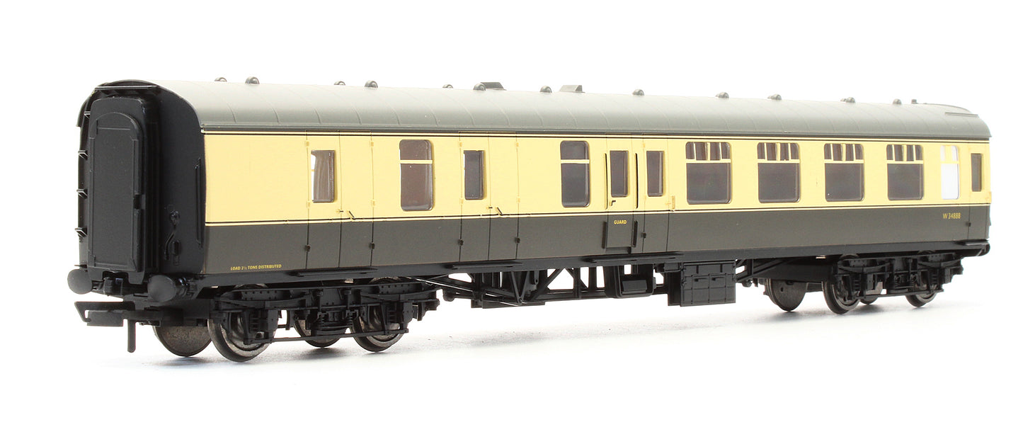 Pre-Owned RailRoad BR Chocolate & Cream MK1 Brake 2nd Class Coach 'W34888'