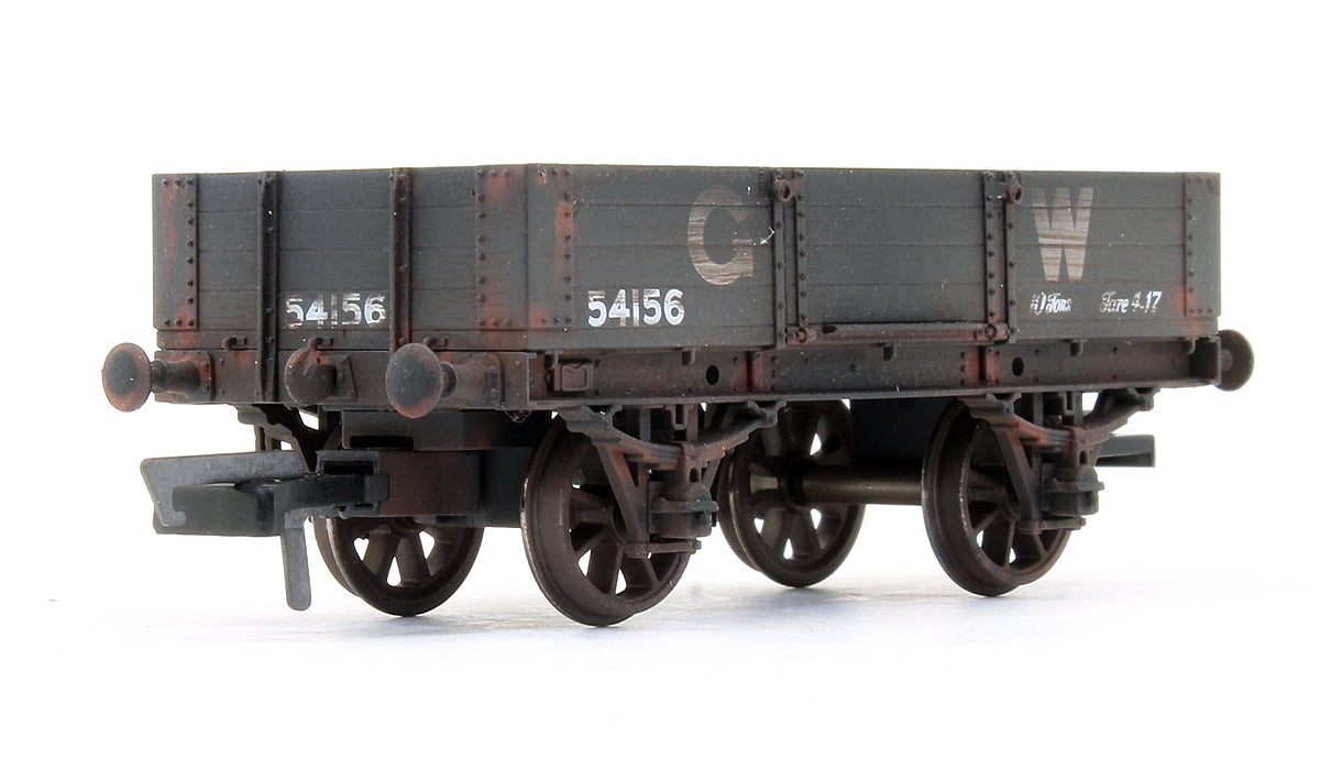 Pre-Owned GWR Diagram O21 4 Plank Open No. 54156, GWR grey (large letters) - Custom Weathered