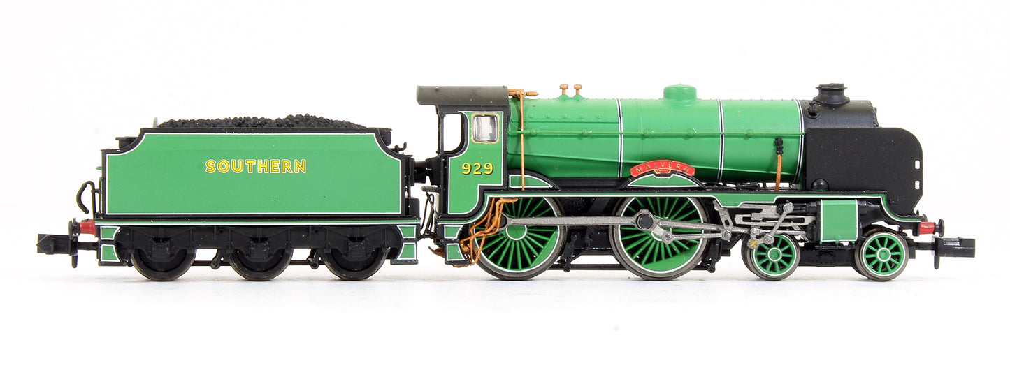 Pre-Owned Dapol SR Malachite Lined Green 4-4-0 Schools 'Malvern' Steam Locomotive No.929