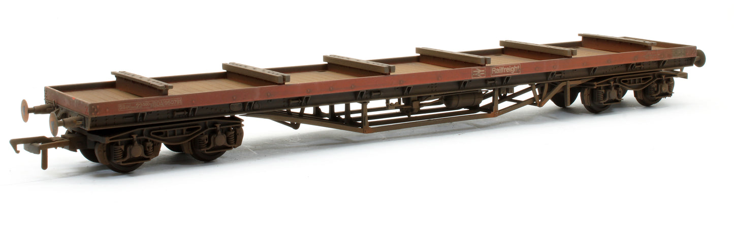 Pre-Owned 38-151B BDA Bogie Bolster Wagon Railfreight '950791' - Custom Weathered