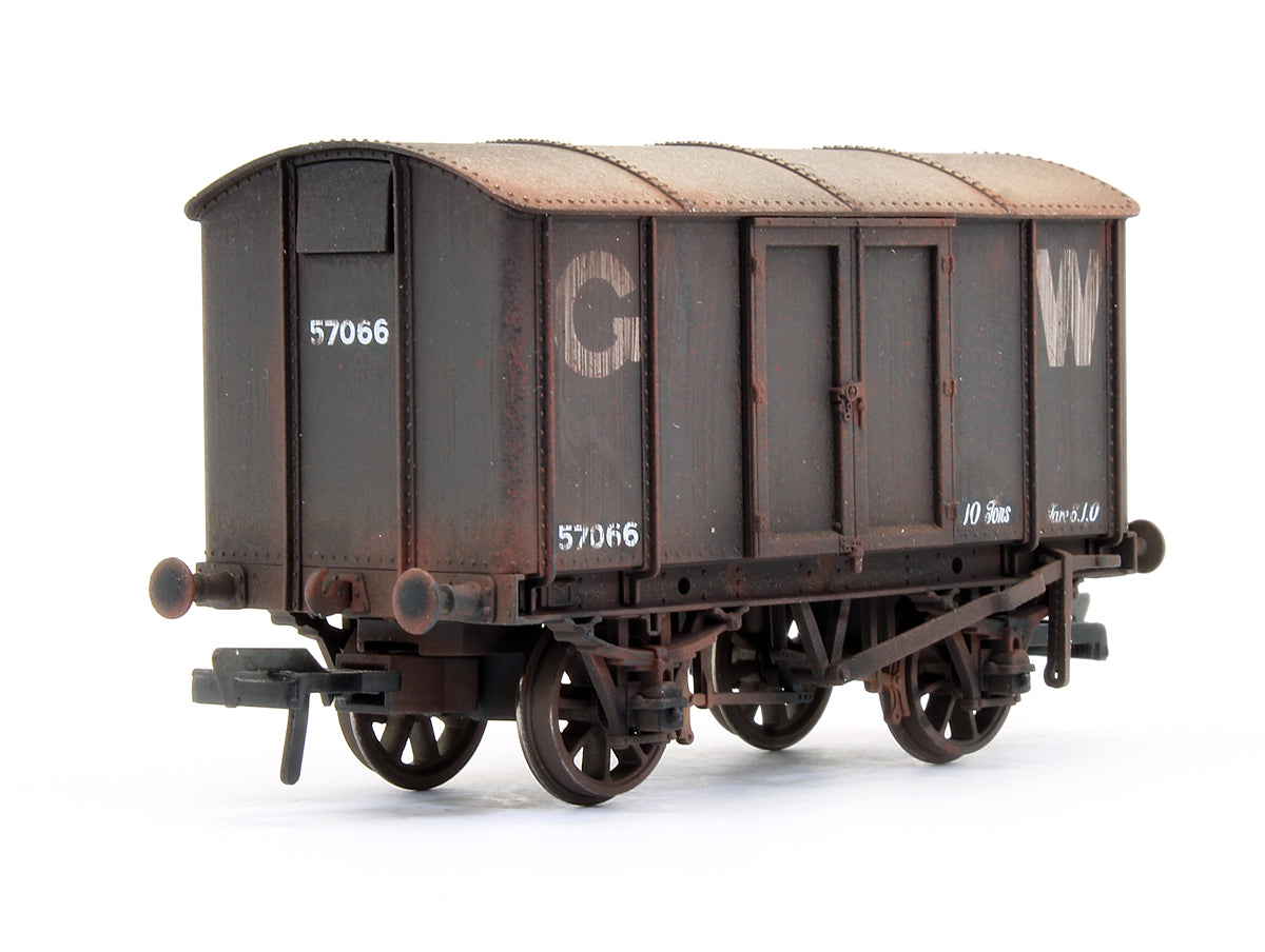 Pre-Owned GWR ‘Iron Mink’ Van No. 57066, GWR grey (25in lettering) - Custom Weathered