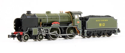 Pre-Owned Southern Maunsell Olive Green Schools 'Merchant Taylors' 910 Steam Locomotive - DCC Fitted