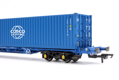 R60132 Pre-Owned Touax KFA Container Wagon 93428 with 1 x 20' & 1 x 40' Containers