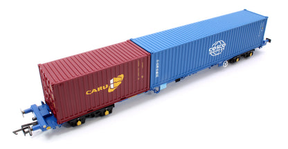 R60132 Pre-Owned Touax KFA Container Wagon 93428 with 1 x 20' & 1 x 40' Containers