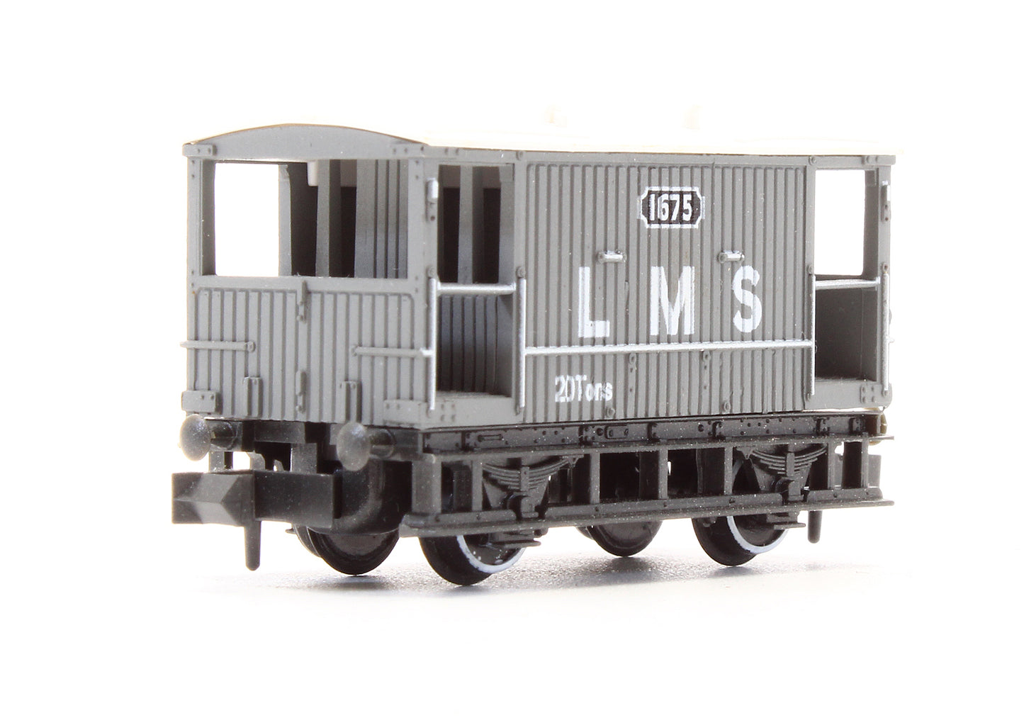 Pre-Owned NR48M Brake Van, LMS Light Grey No.1675
