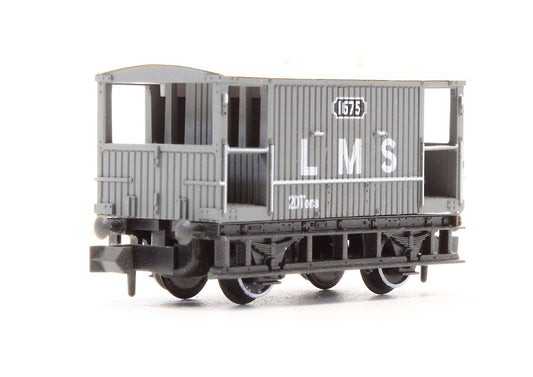 Pre-Owned NR48M Brake Van, LMS Light Grey No.1675
