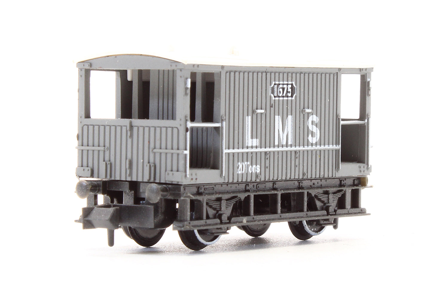 Pre-Owned NR48M Brake Van, LMS Light Grey No.1675