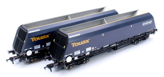 Pre-Owned ACC3144 Cutdown HYA Twin Pack -  Blue/Black with Touax/GB Railfreight branding with Tail Lights  (Pack 1)