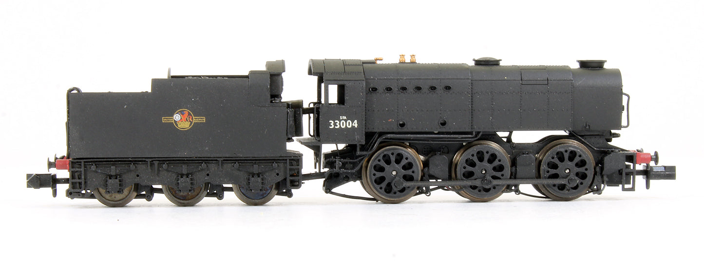 Pre-Owned BR Black Q1 No.33004 Late Crest Steam Locomotive