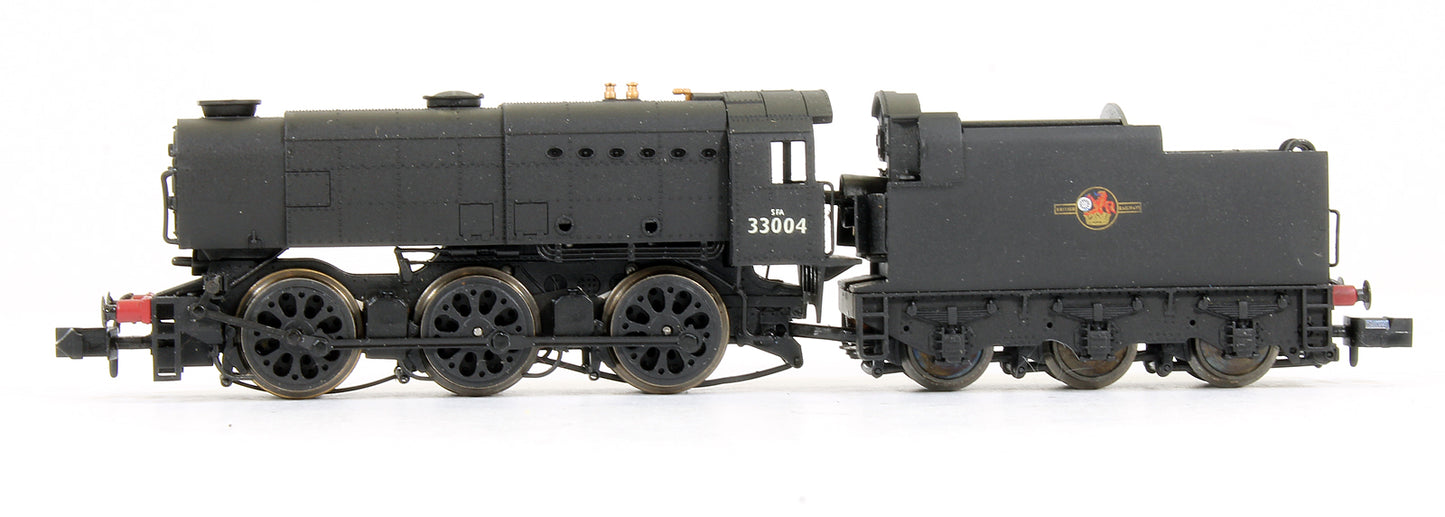 Pre-Owned BR Black Q1 No.33004 Late Crest Steam Locomotive