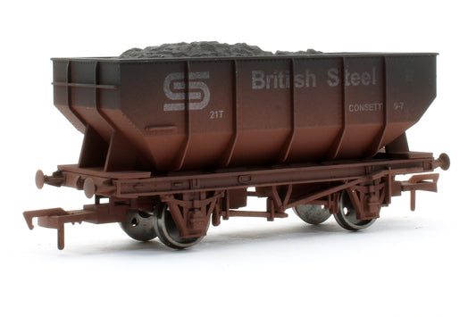 Pre-Owned 4F-034-101 British Steel 21T Hopper Wagon No.32 - Weathered